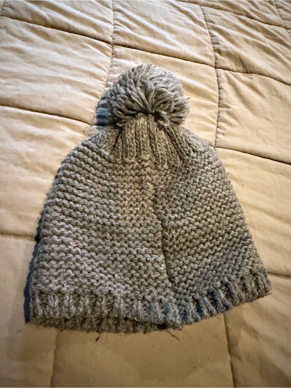 Charlotte Russe Light Gray Knit Pom Beanie